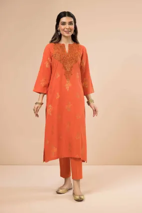 2 Piece - Embroidered Suit - PE23-66