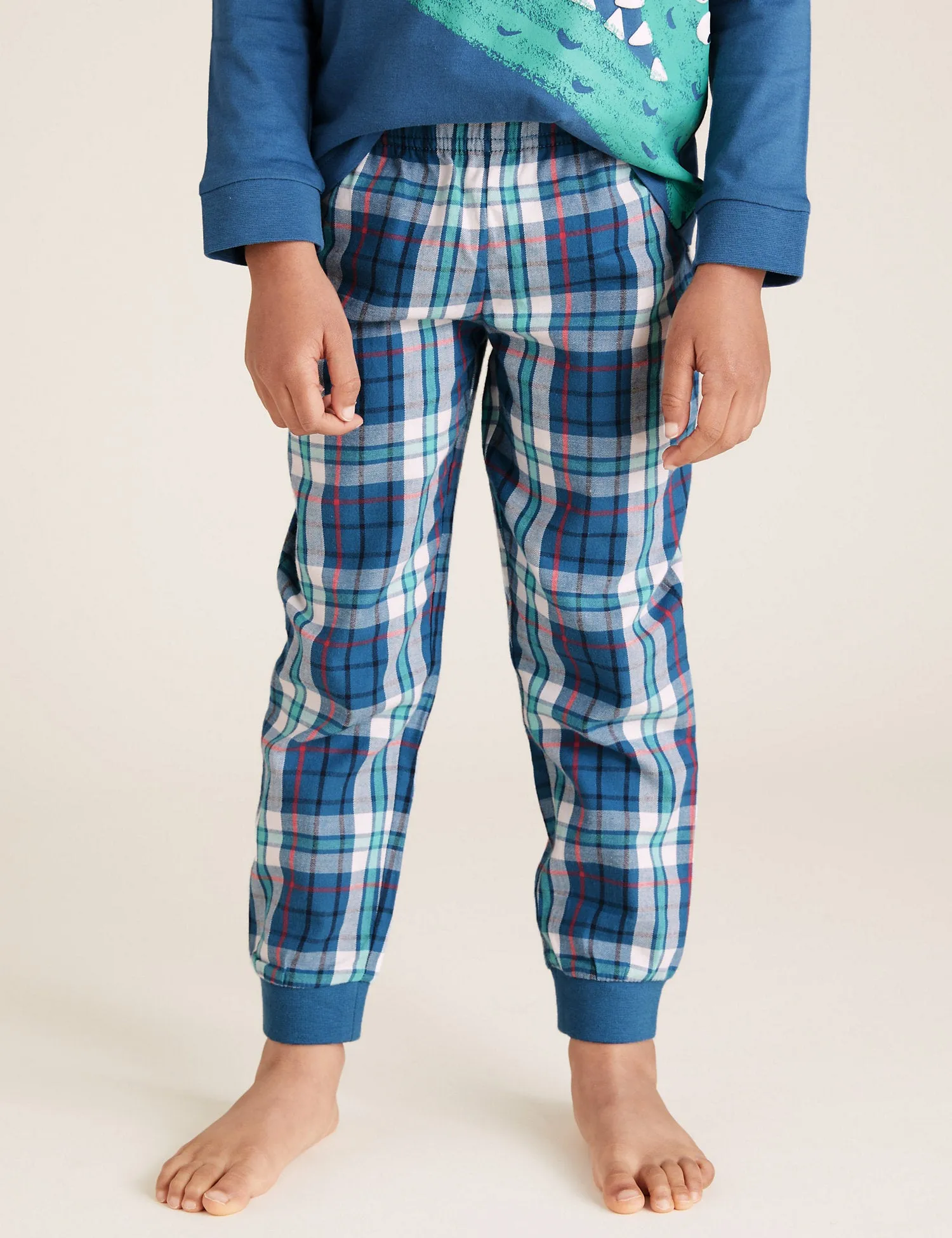 2pk Cotton Animal Slogan Pyjama Sets