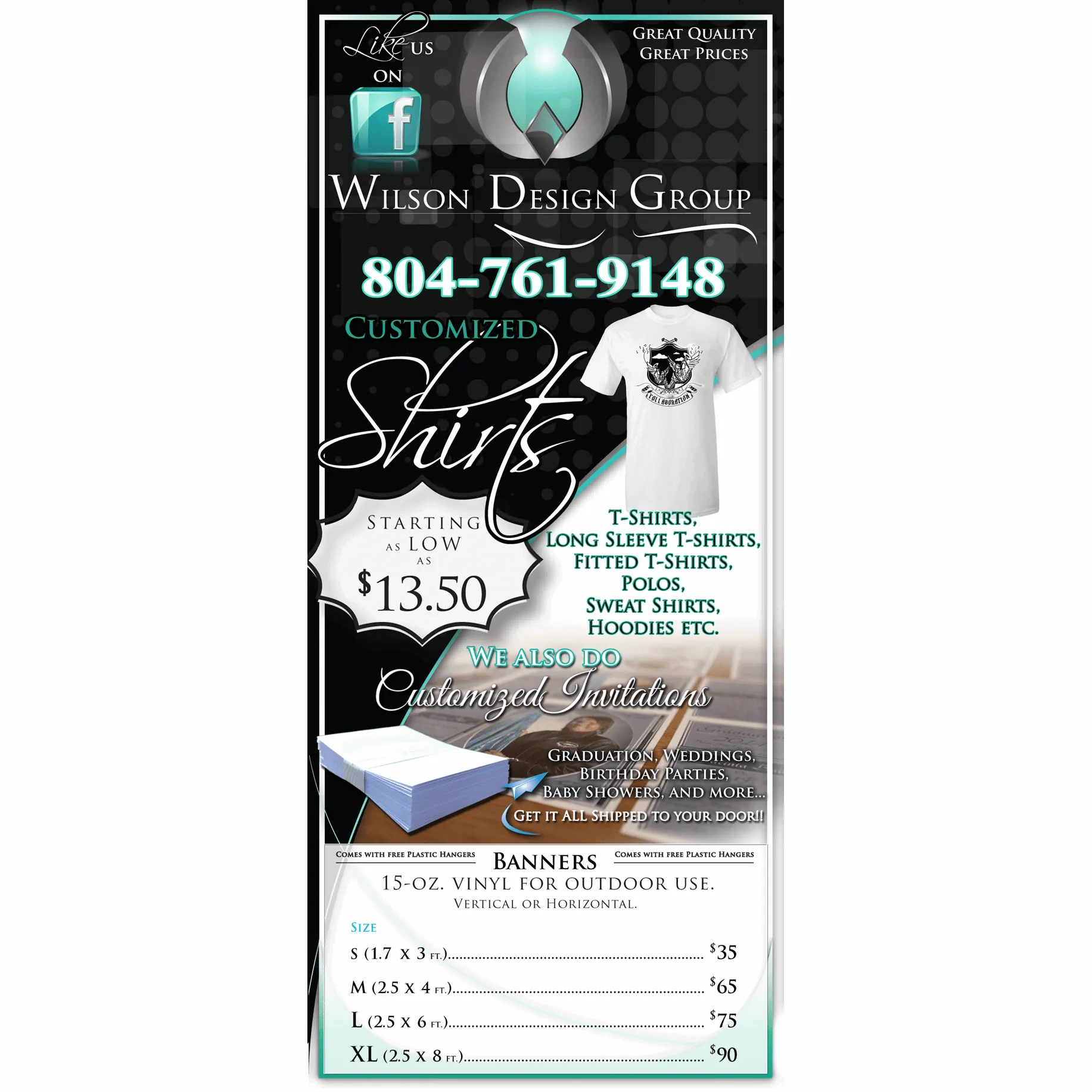 3.7 in. x 8.5 in. Rack Cards