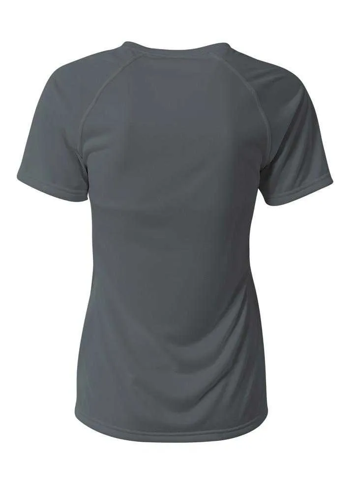 A4 NW3393 SureColor Short Sleeve Cationic Women's Tee - Graphite
