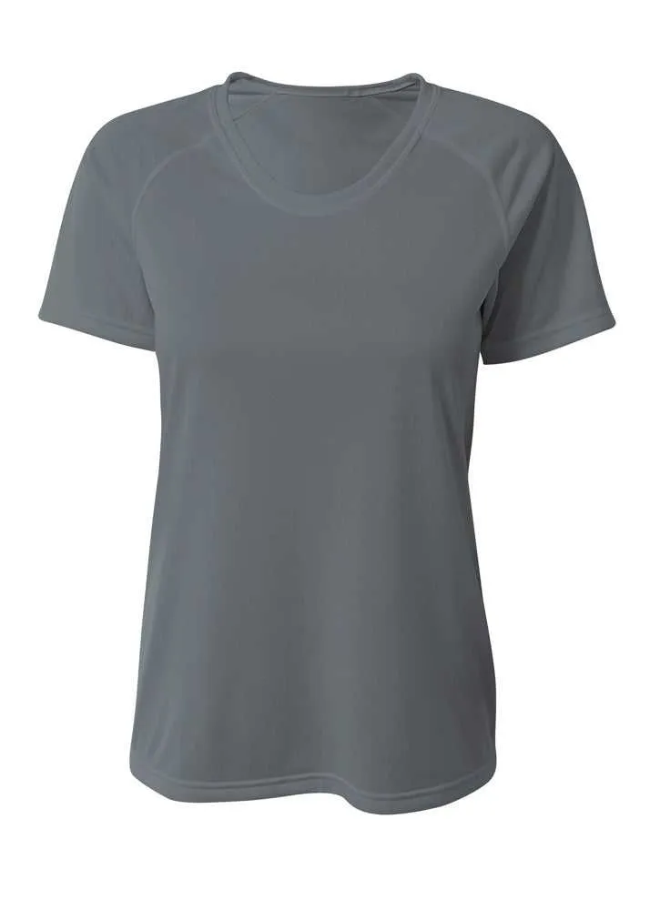 A4 NW3393 SureColor Short Sleeve Cationic Women's Tee - Graphite