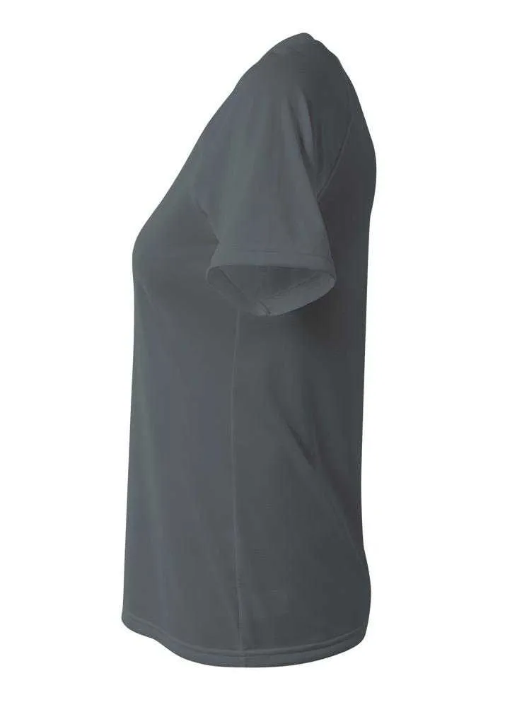 A4 NW3393 SureColor Short Sleeve Cationic Women's Tee - Graphite