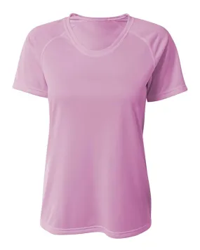 A4 NW3393 SureColor Short Sleeve Cationic Women's Tee - Pink