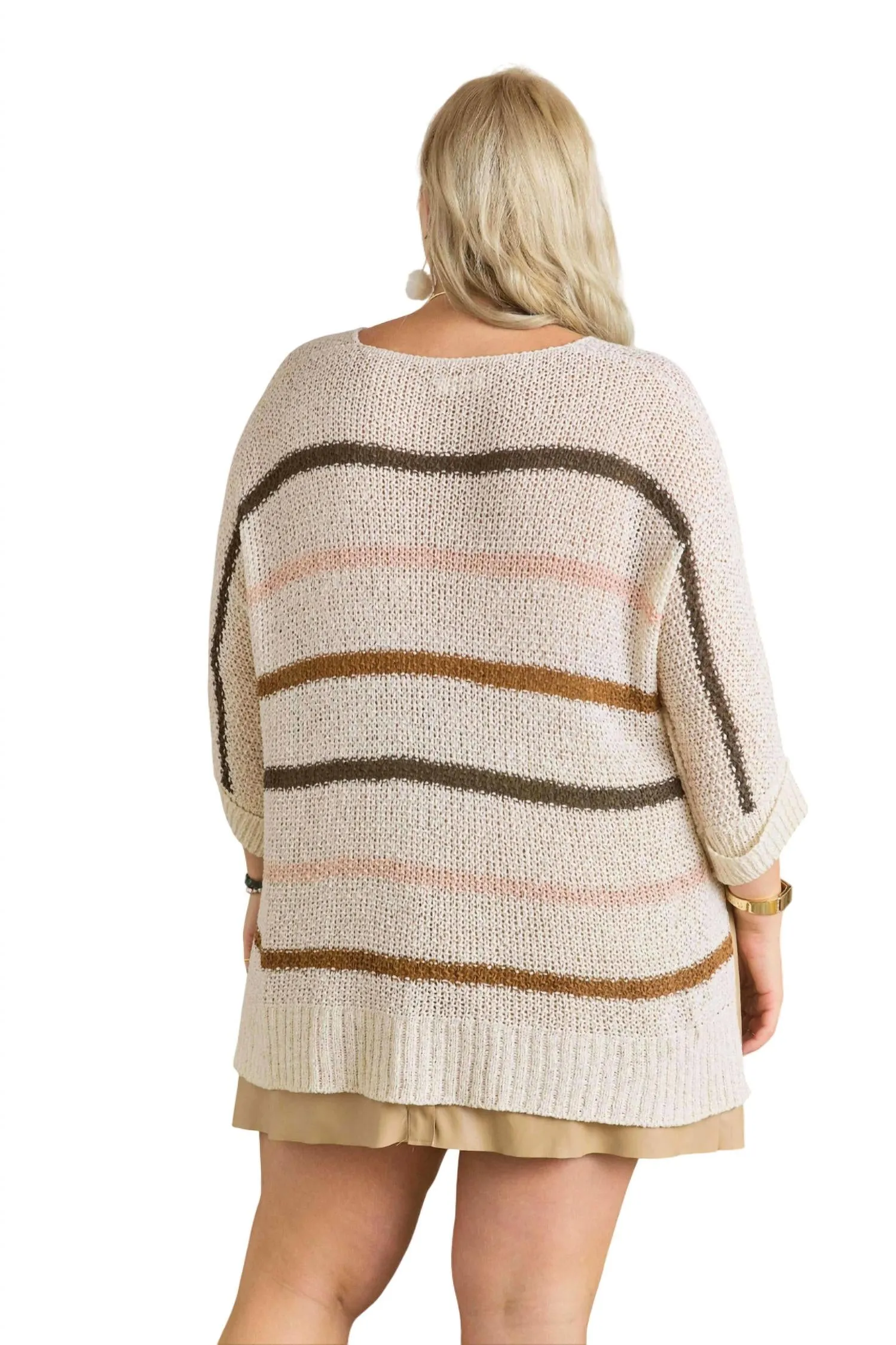 Adora - STRIPED SWEATER - PLUS