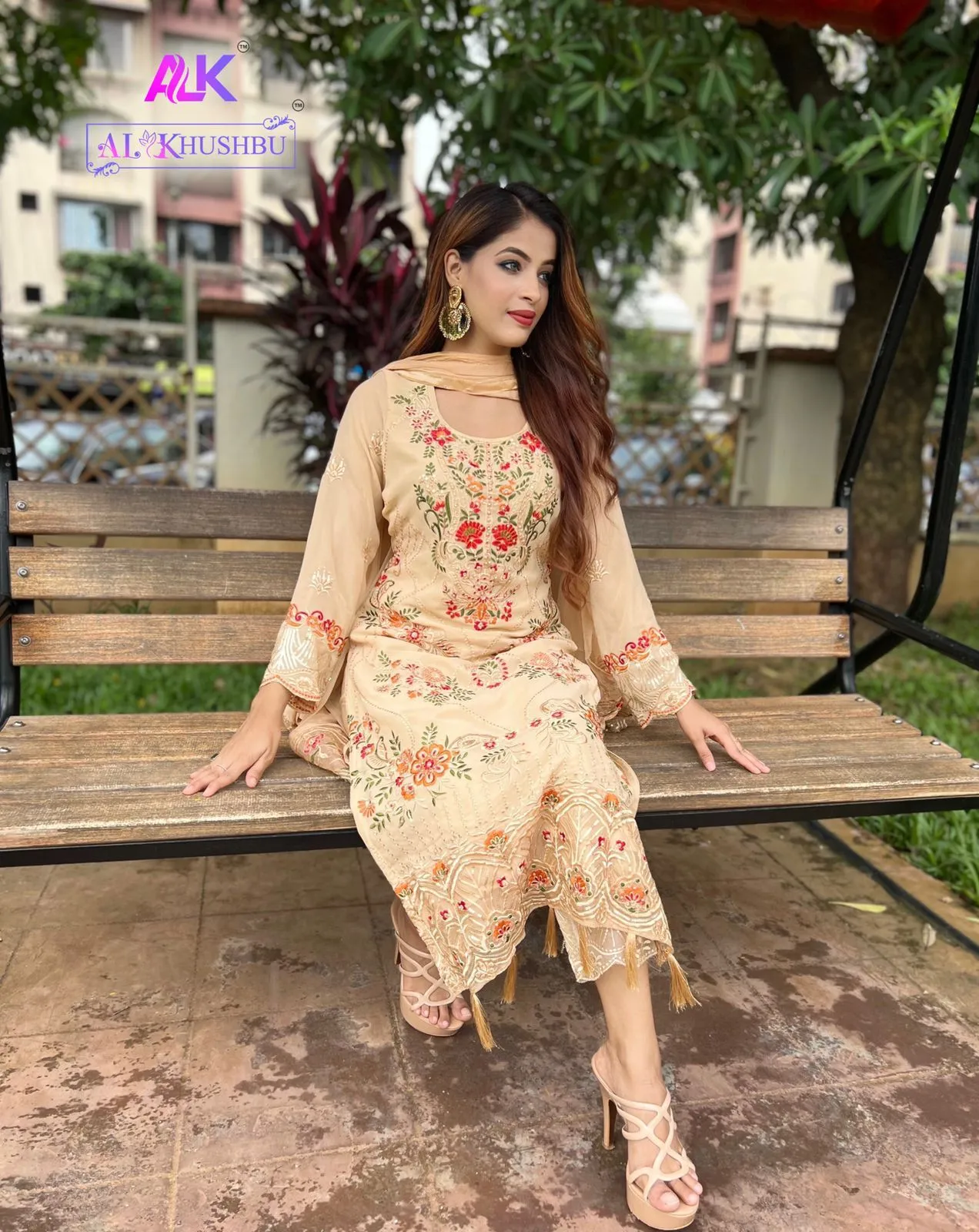 Al Khushbu Dno 2058 Georgette Designer Party Wear Pakistani Salwar Suit