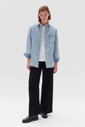 Light Stone Denim Overshirt by Assembly Label