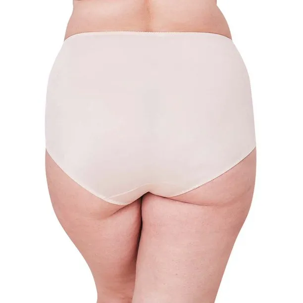 Bali Women's Lace Panel Shaping Brief 2-Pack, Porcelain, XL