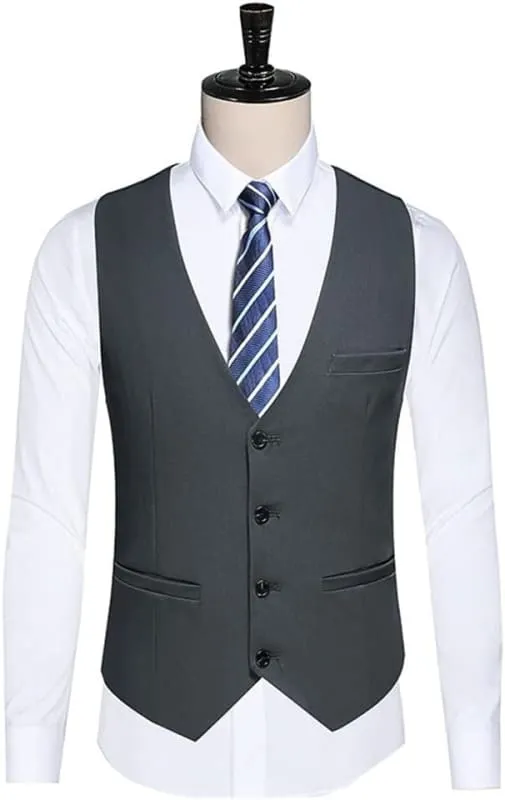 Black Peaked Lapel Slim Fit Three Pieces Business Suits One Button Prom Suits