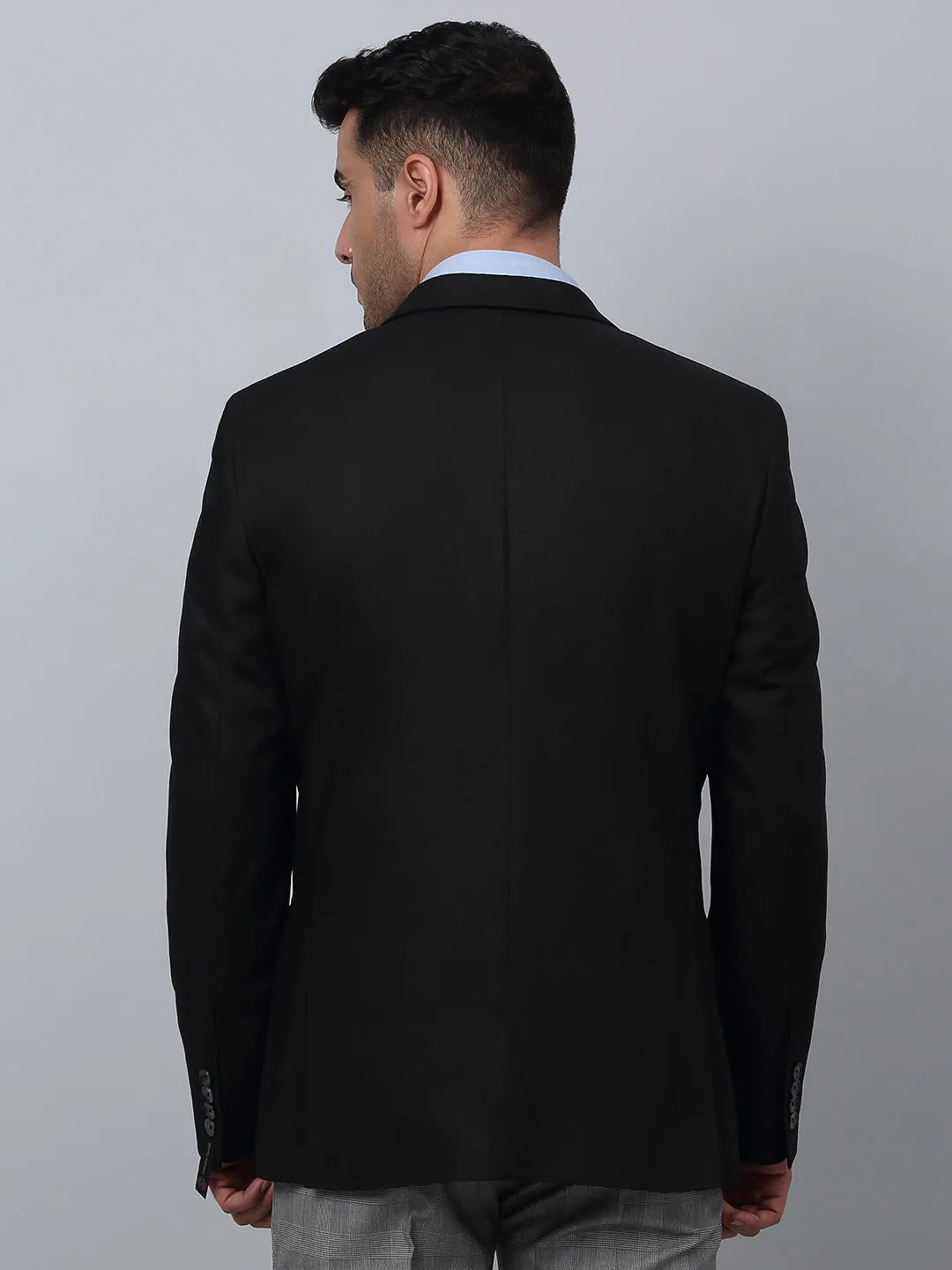 Stylish Cantabil Mens Formal Blazer in Black with Full Sleeves