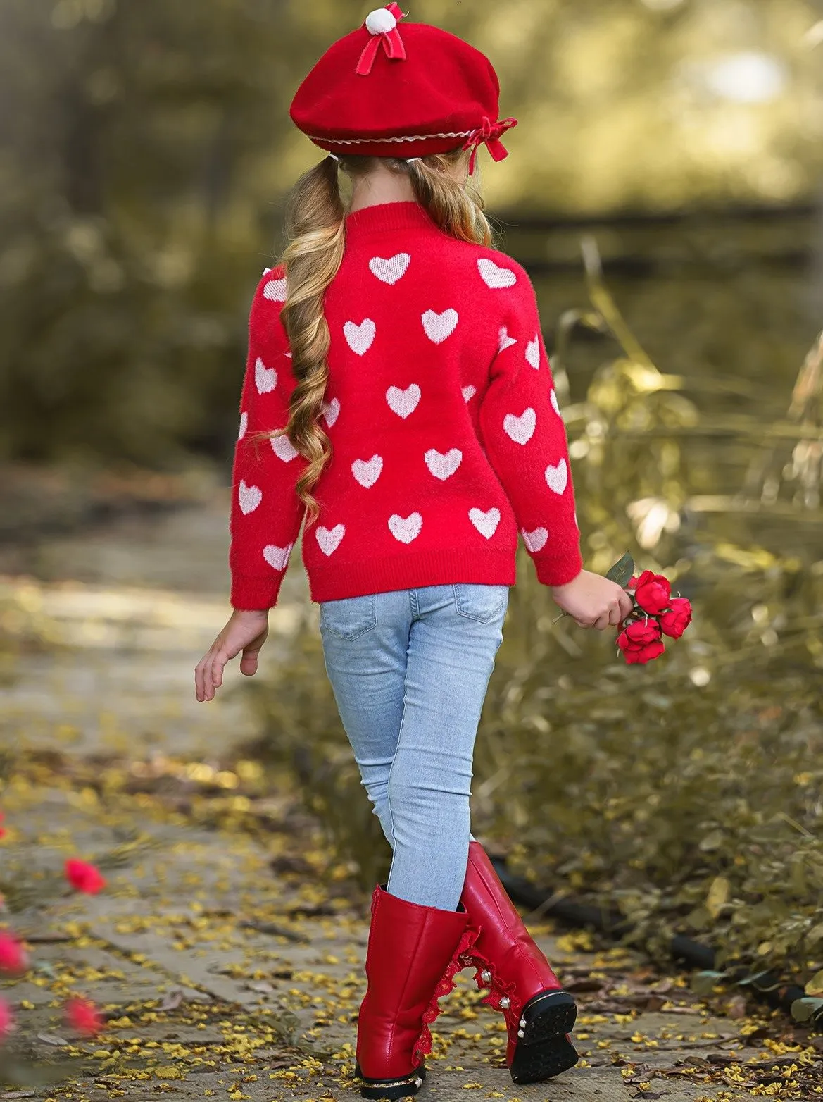 Cozy Chance at Love Cable Knit Sweater for Heartfelt Moments