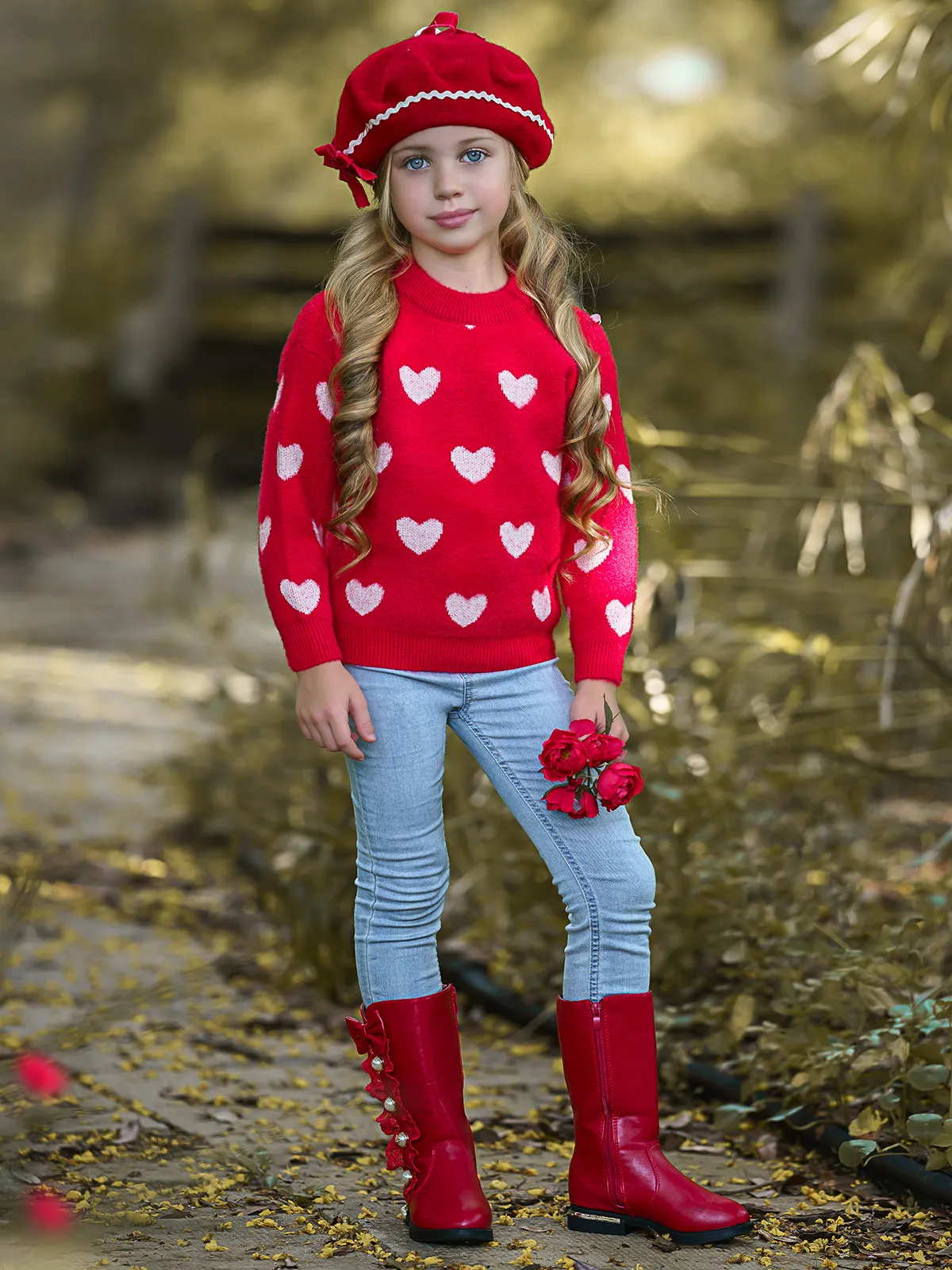 Cozy Chance at Love Cable Knit Sweater for Heartfelt Moments