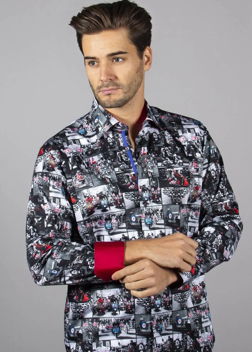 Claudio Lugli Men's Mods &amp; Rockers Shirt White