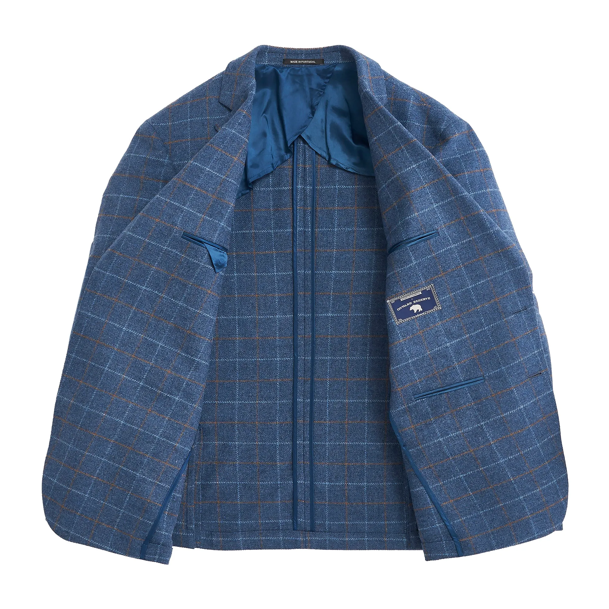 Country Blue Windowpane Sport Coat - Stylish Mens Jacket for a Classic Look