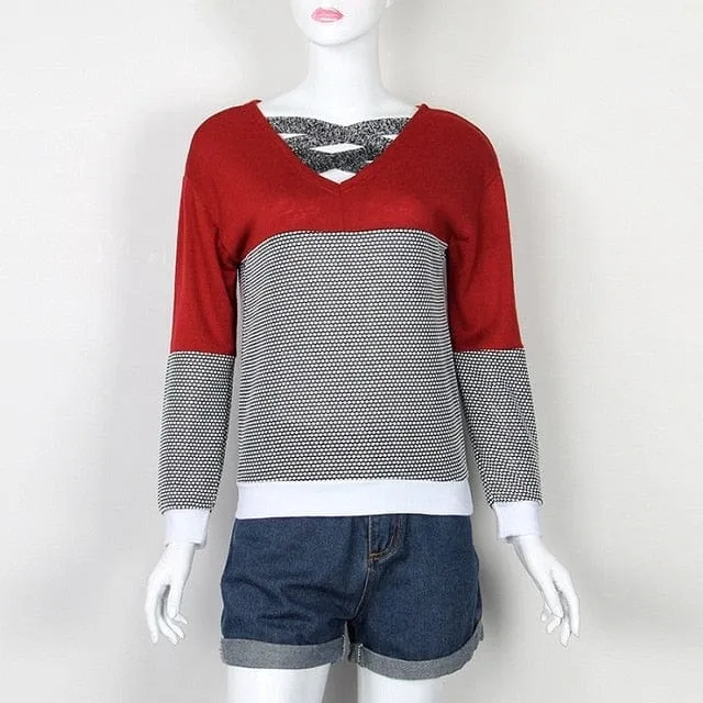 Crisscross Reversible Knitted Top S-2XL  3 Colors