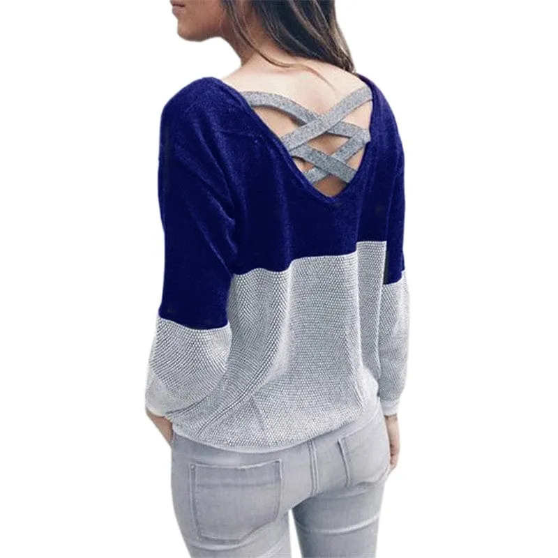 Crisscross Reversible Knitted Top S-2XL  3 Colors