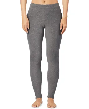 Cuddl Duds Women's Stretch Extra-Soft Warm Fleece Leggings, Grey, XS