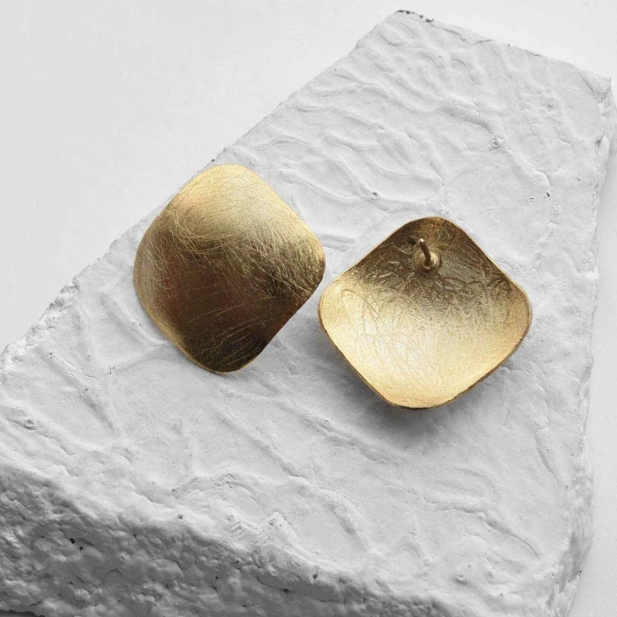 Ear Studs | Gold Finish Brass | Daily wear Accessory For Women | Elegant