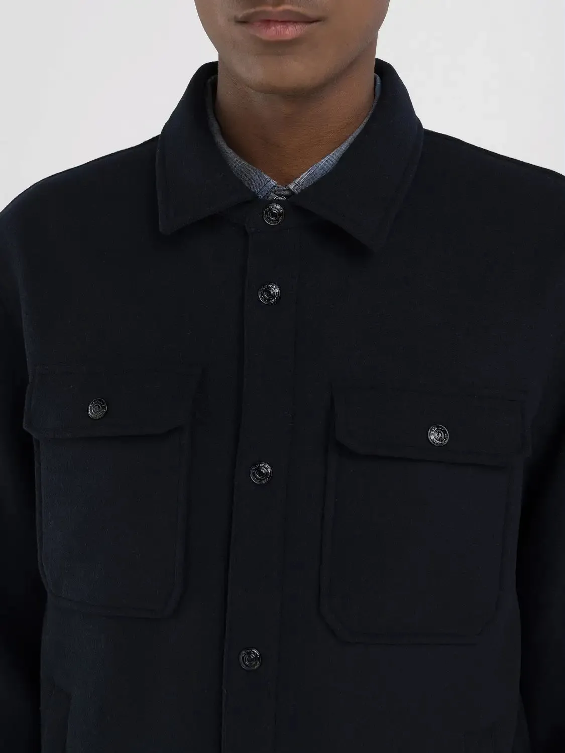 ID24988-Replay Navy Overshirt Jacket