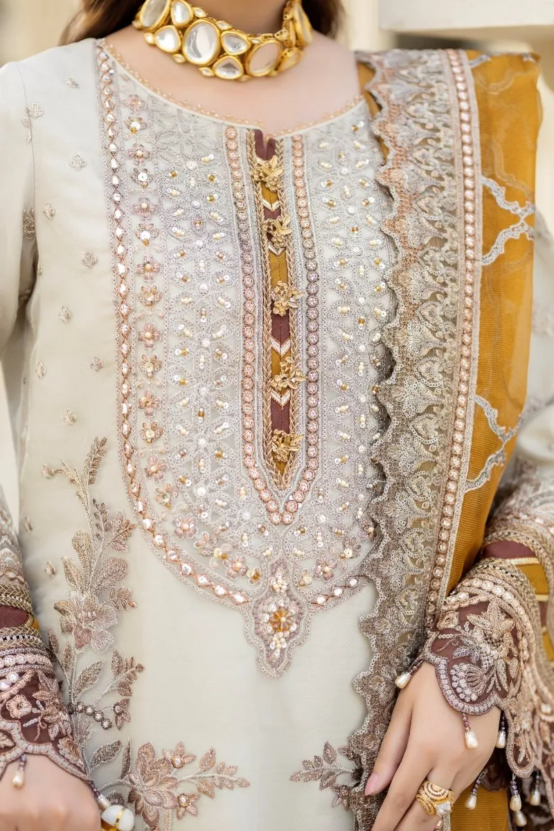 Imrozia Embellished Organza Pakistani Party Wear Suit Sheen IMR203