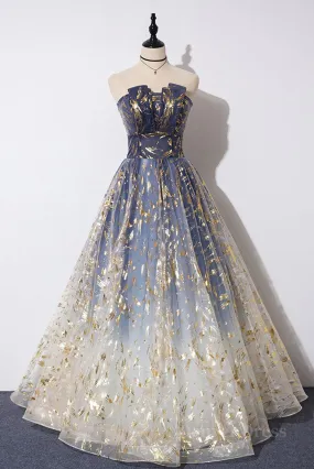 kamahe Unique tulle lace long prom dress tulle formal dress