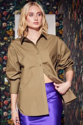Marcia Oversized Shirt in Khaki