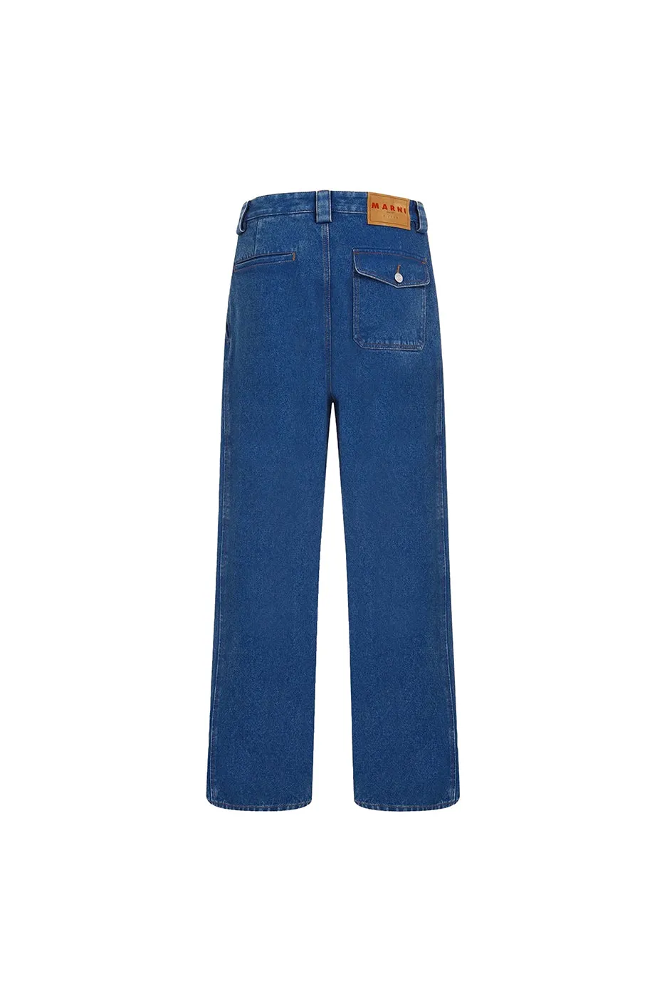 Marni Straight Leg Trousers 'Ocean'