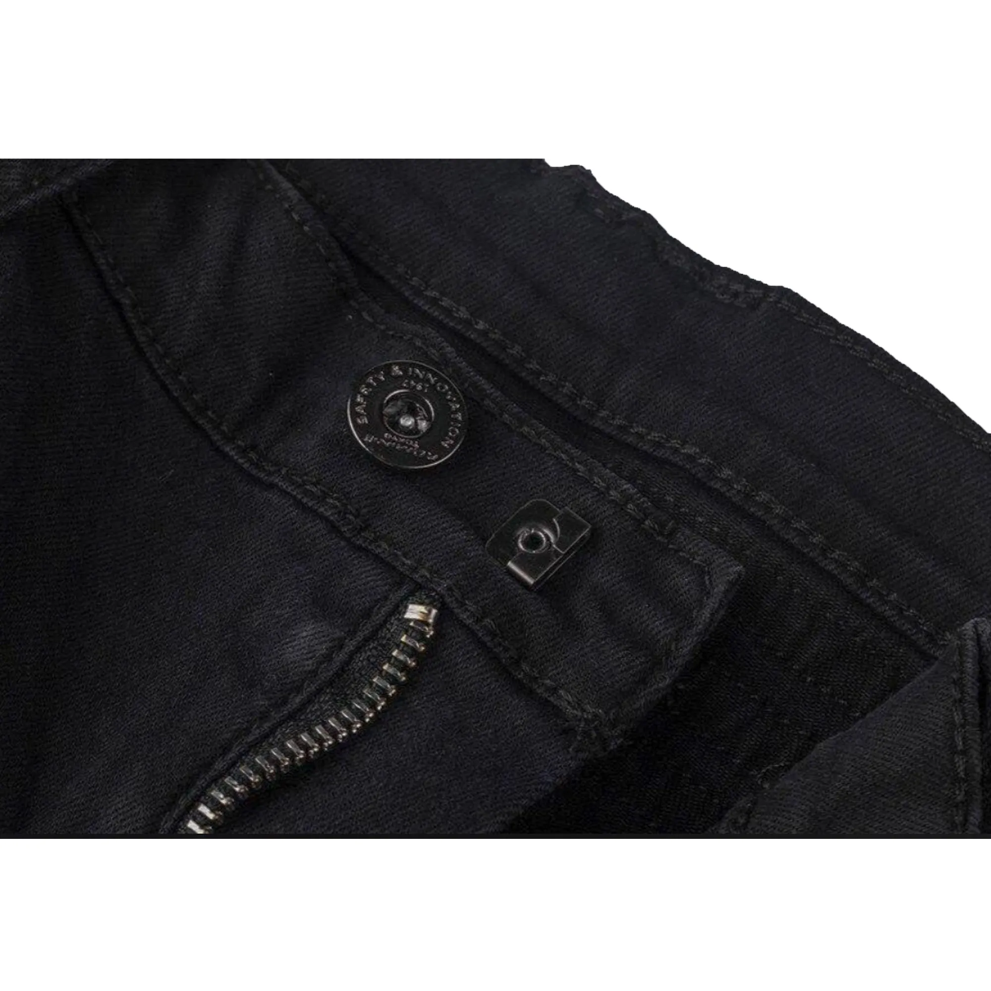 Motorbike Racing Armor Jeans Pant With Knee CE Pads Black - 872322