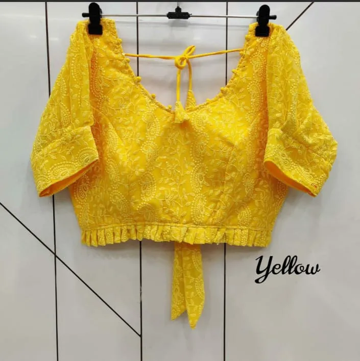 Party Wear Chikankari Blouse