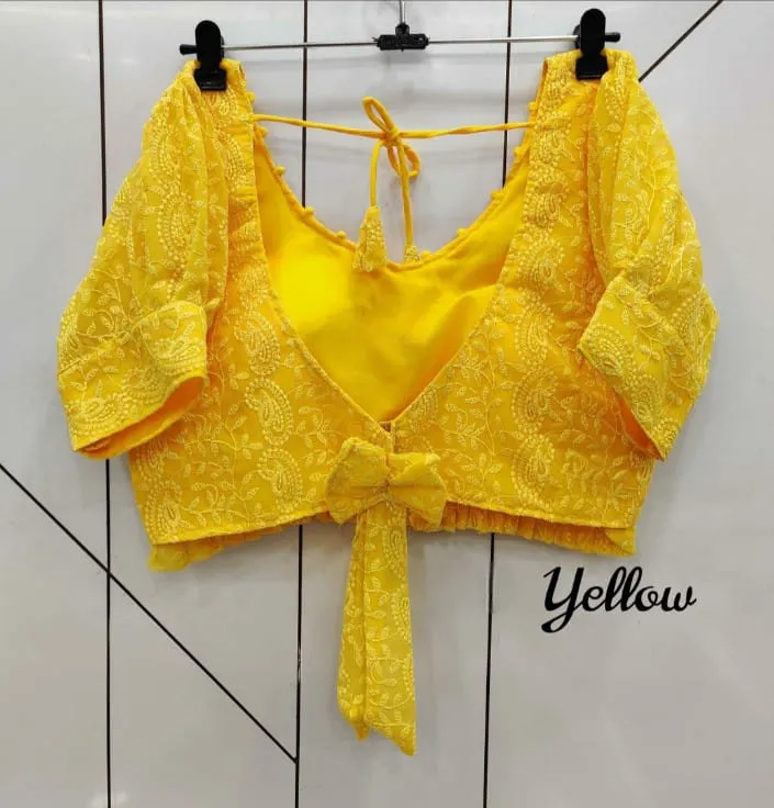 Party Wear Chikankari Blouse