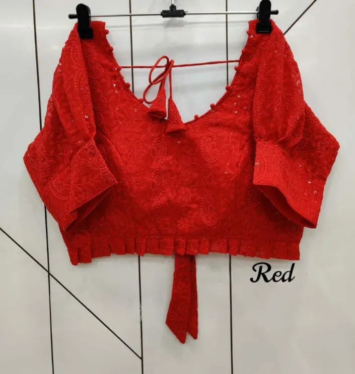 Party Wear Chikankari Blouse
