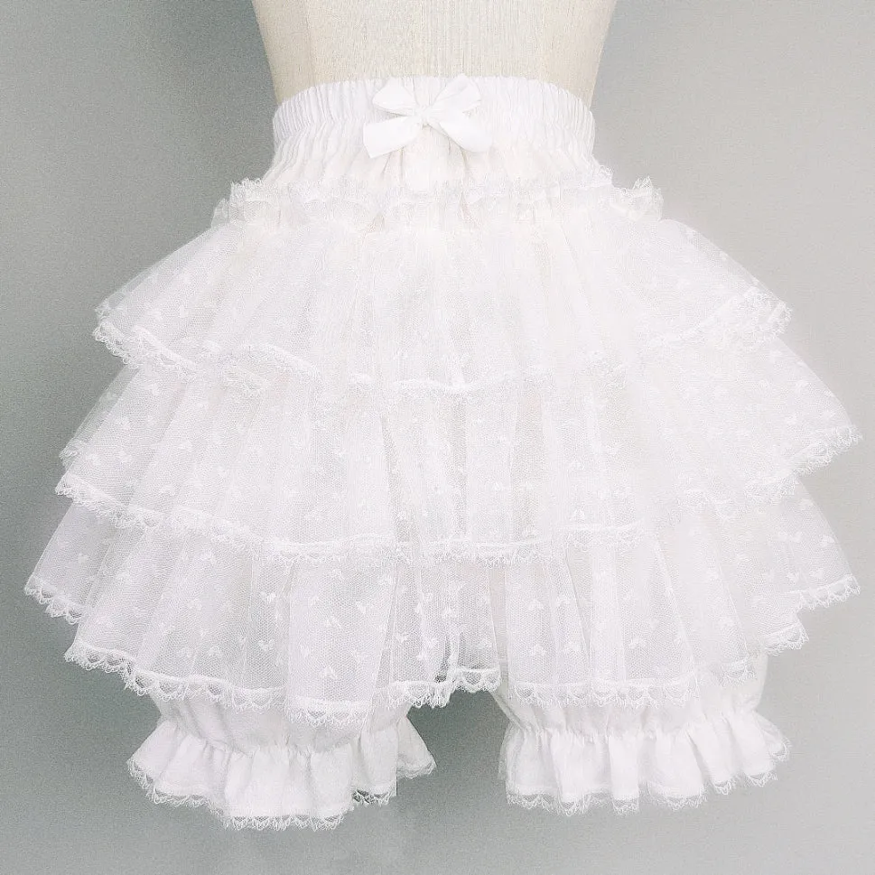 Plus Size EGL Ruffle Puffy Fake Cake Skirt Pumpkin Bloomers Shorts