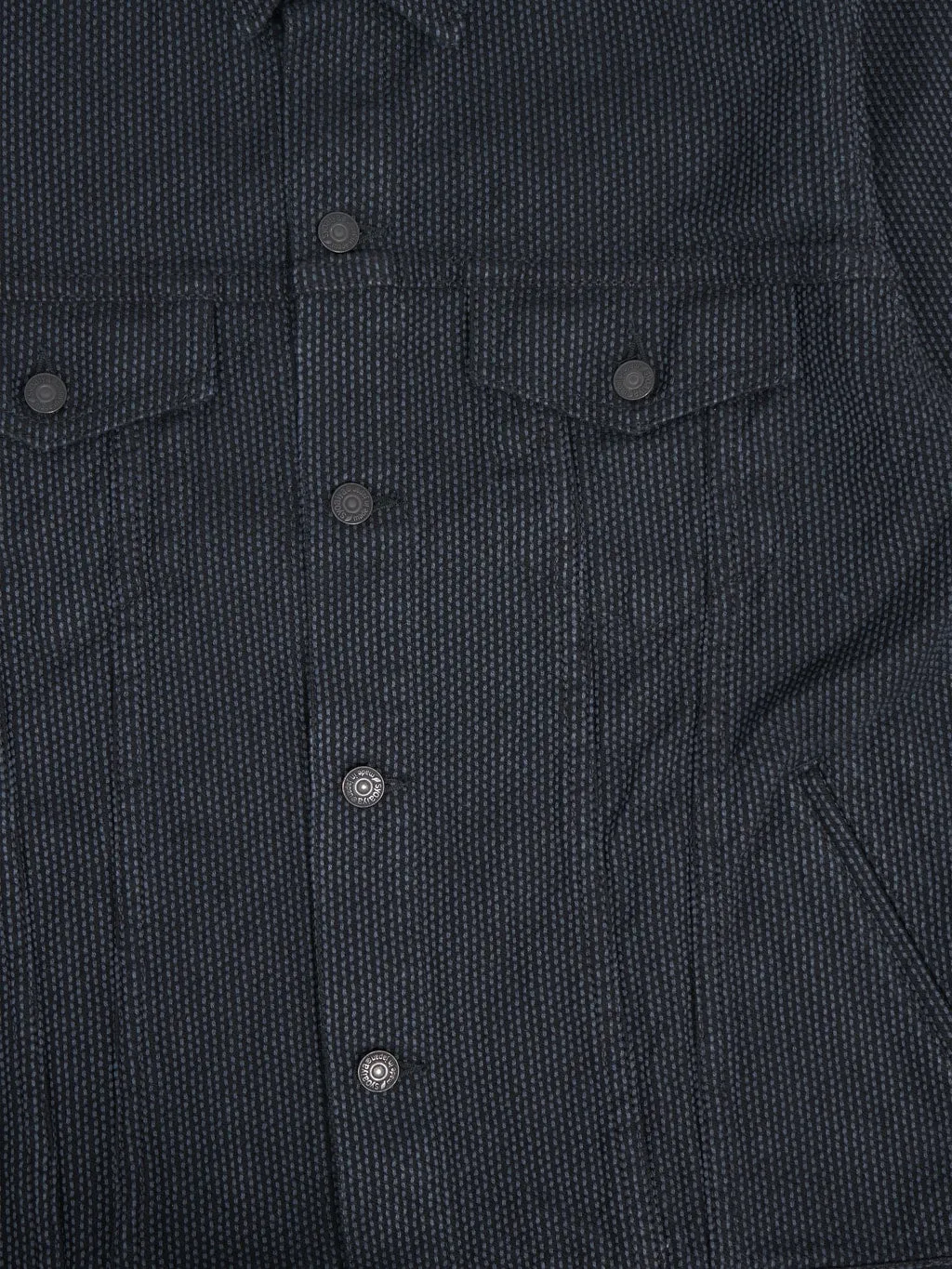 Pure Blue Japan 6118-BK Sashiko Type III Jacket Grey Black