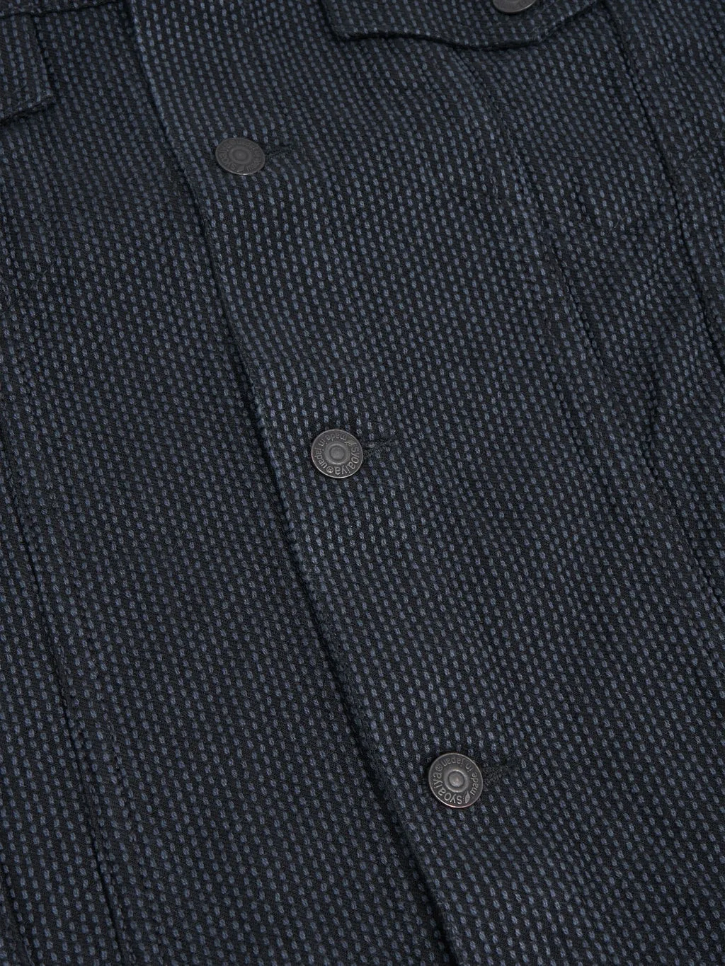 Pure Blue Japan 6118-BK Sashiko Type III Jacket Grey Black