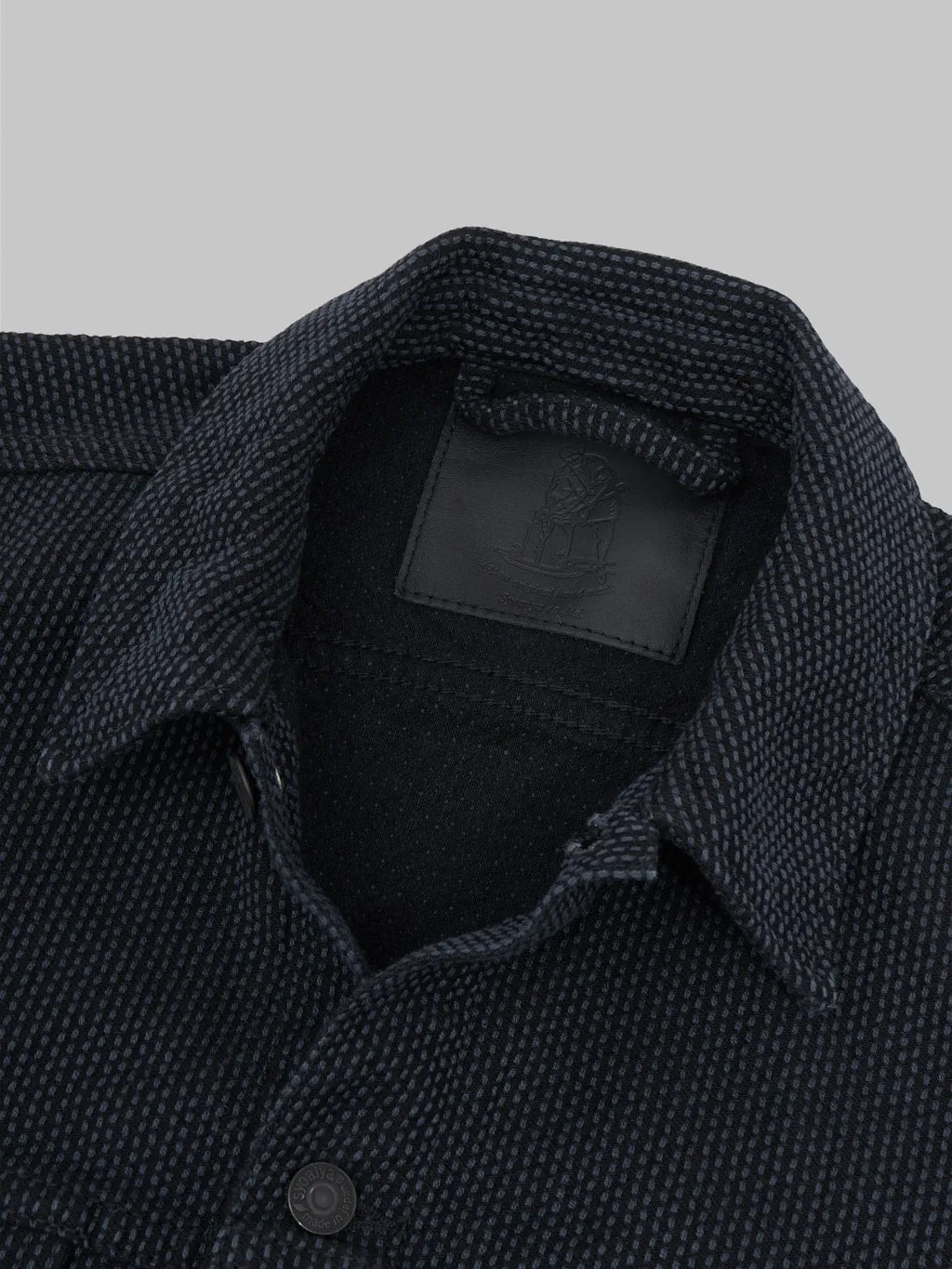 Pure Blue Japan 6118-BK Sashiko Type III Jacket Grey Black