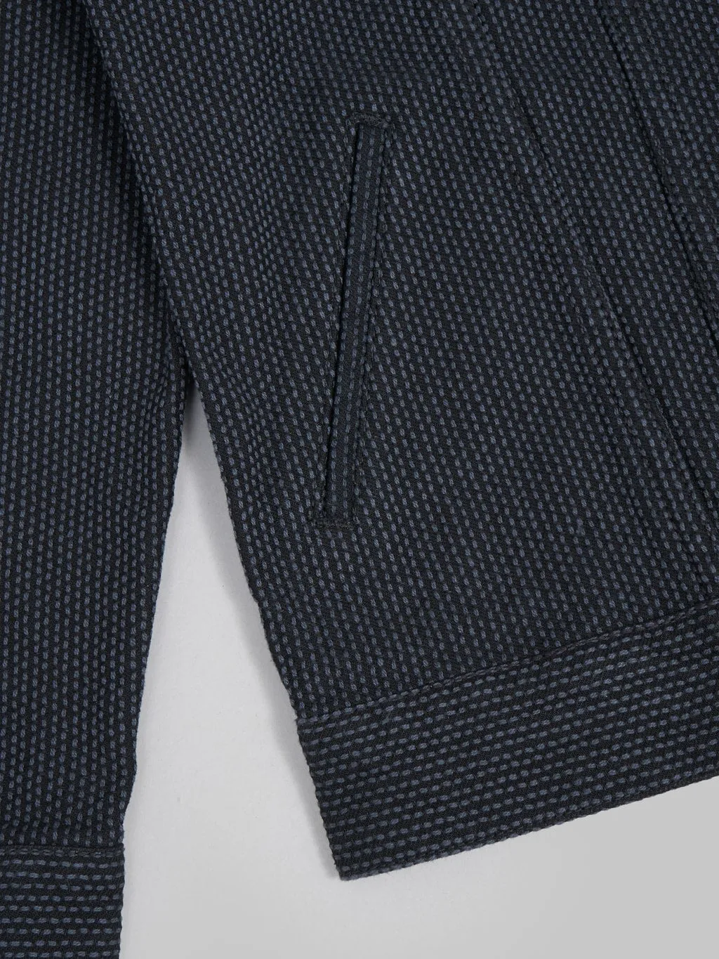 Pure Blue Japan 6118-BK Sashiko Type III Jacket Grey Black