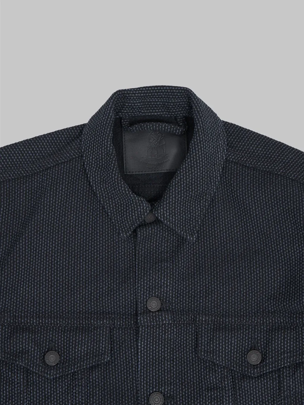Pure Blue Japan 6118-BK Sashiko Type III Jacket Grey Black