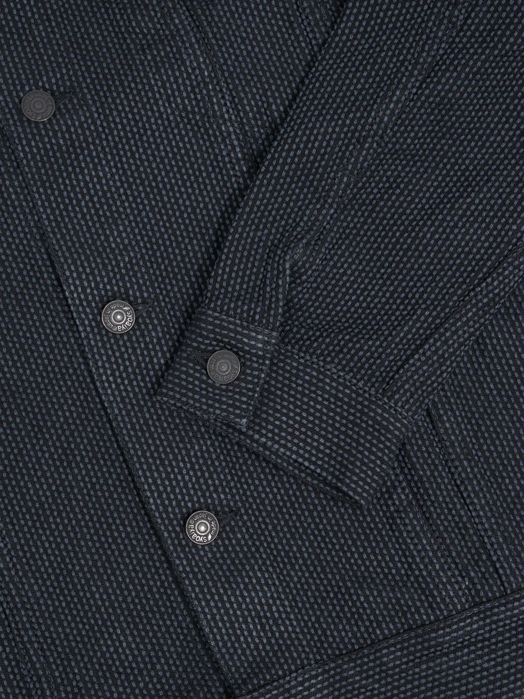 Pure Blue Japan 6118-BK Sashiko Type III Jacket Grey Black