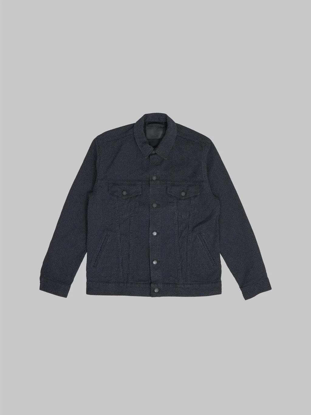 Pure Blue Japan 6118-BK Sashiko Type III Jacket Grey Black