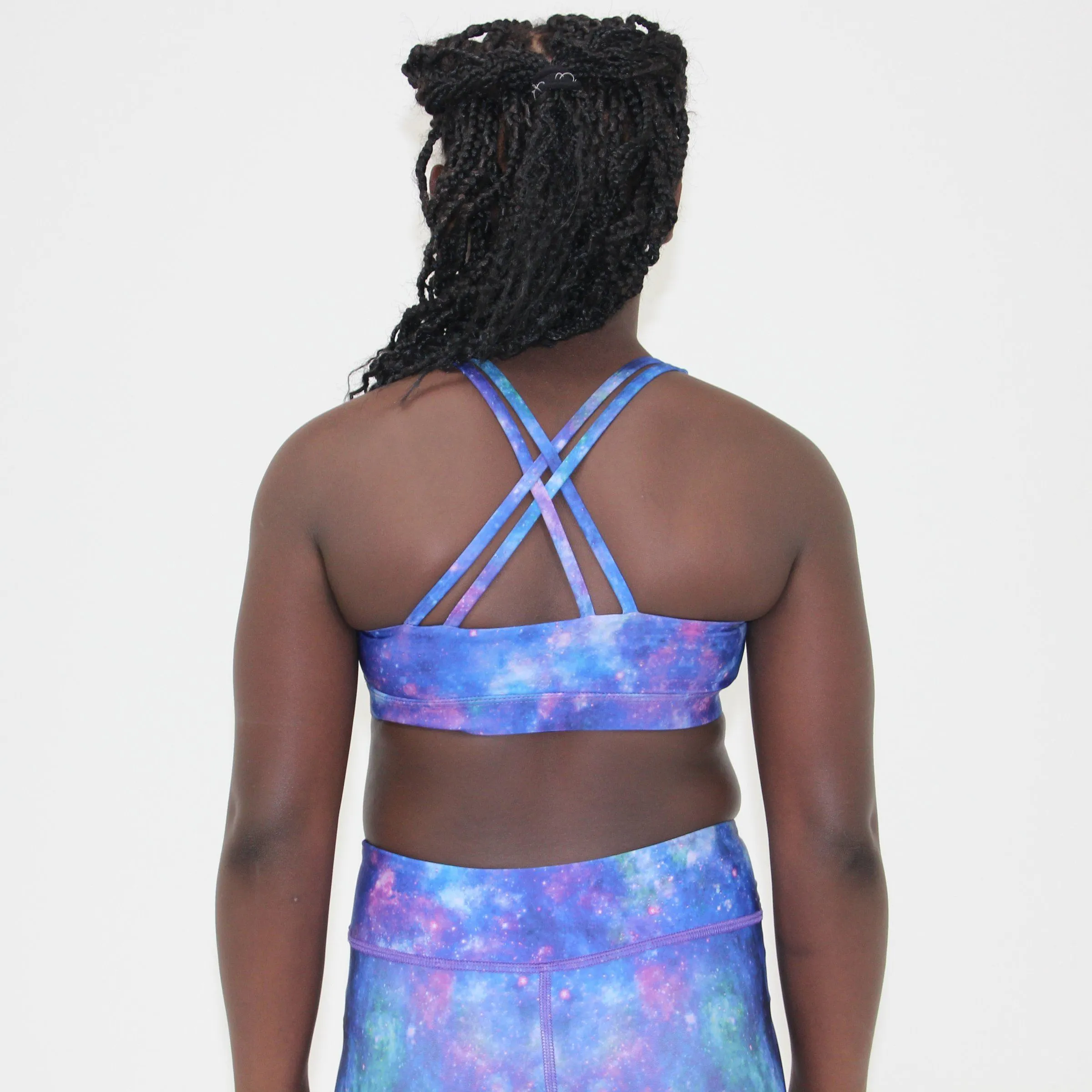 Purple Galaxy Sports Bra Top