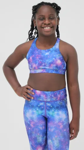 Purple Galaxy Sports Bra Top
