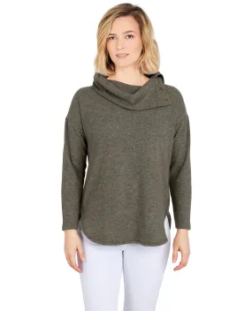 Ruby Road All Cozy Cowl Twist Knit Top