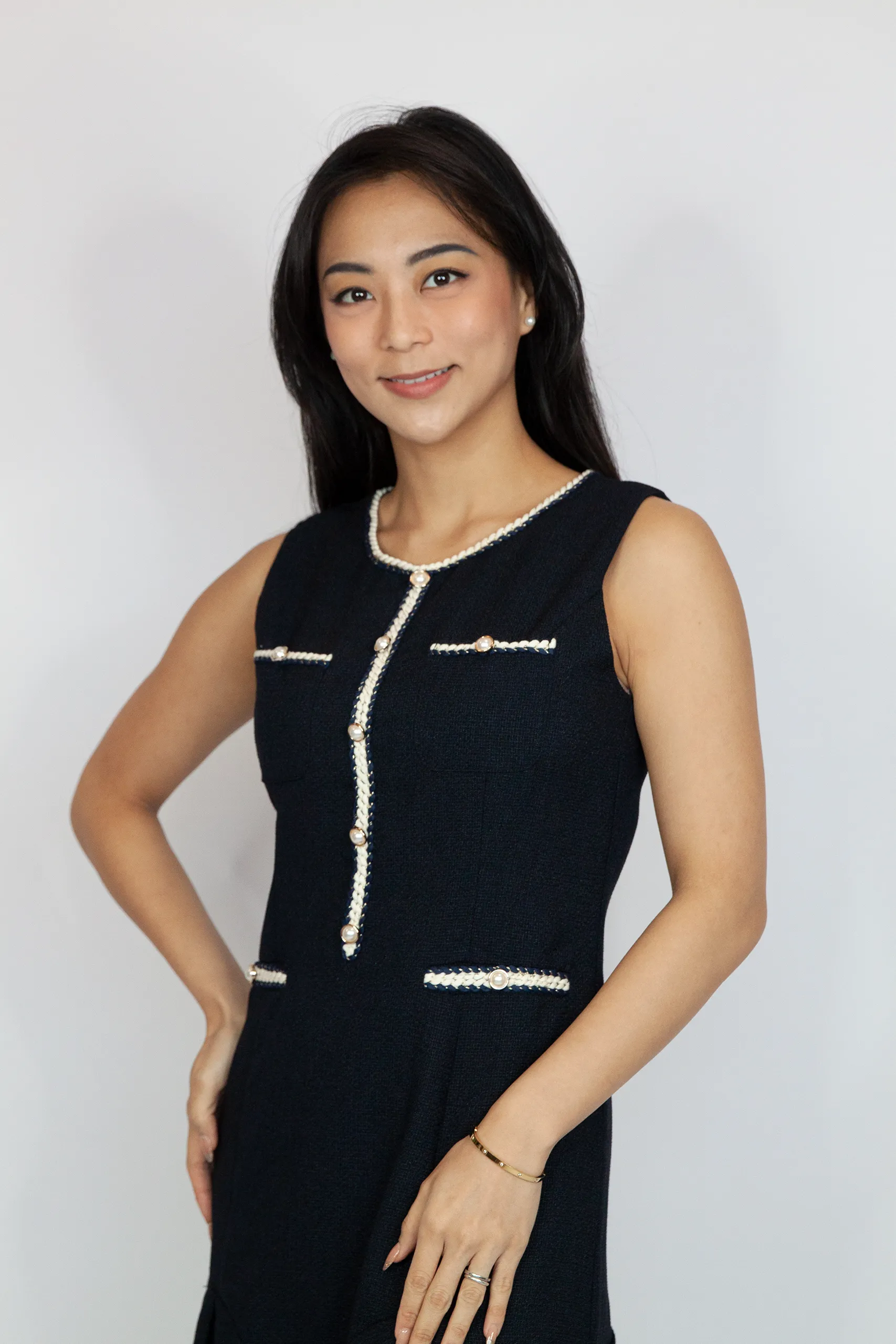 Sleeveless Knitted Round Neck Dress