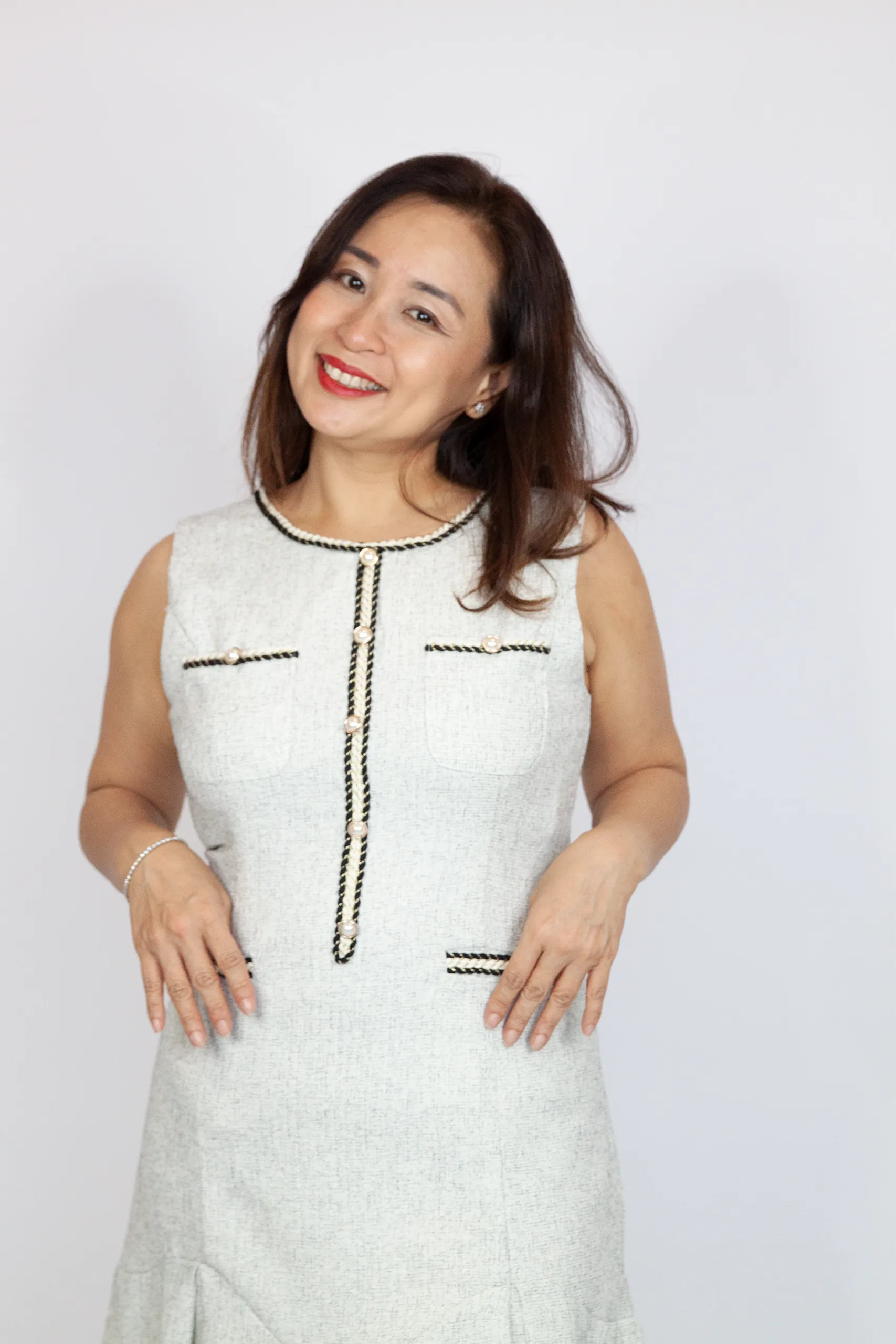 Sleeveless Knitted Round Neck Dress