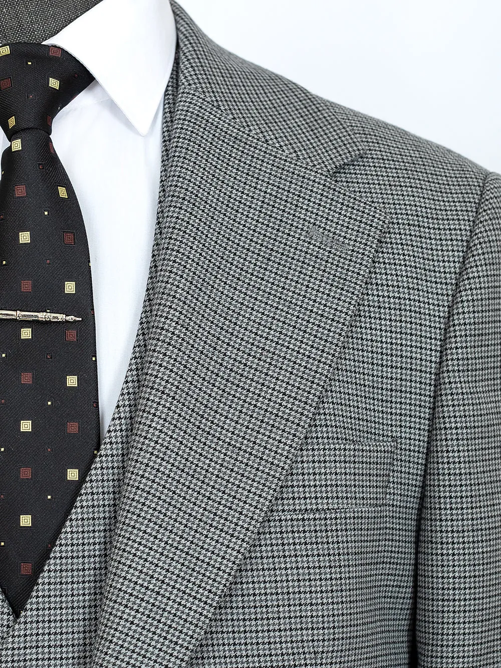 Smile Gray Three Piece Bespoke Men Suit Tailored