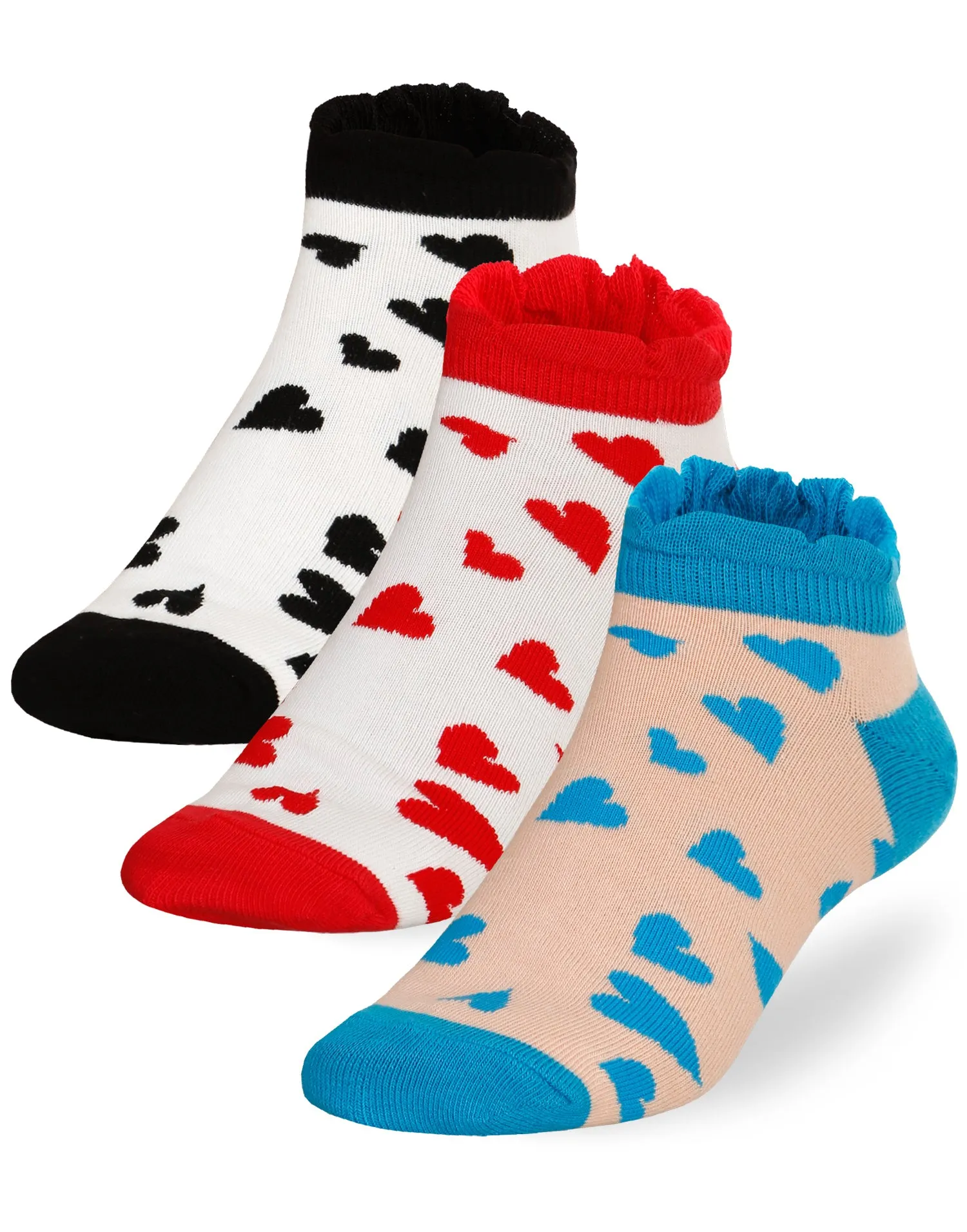 Socksmile Women's Ladies Value Cotton  Ankle Socks 6-pack (basic) (WSS02223_6C01)