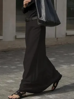 Stylish H-Line Solid Color Skirts Bottoms  113013