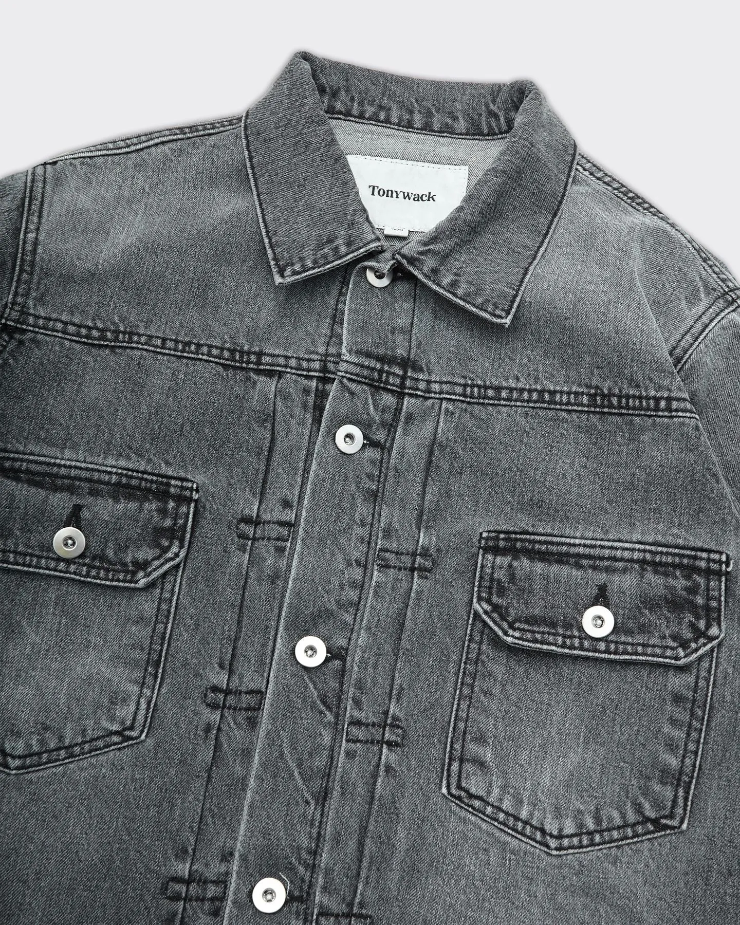 Trucker Jacket Denim Light Washed Grey