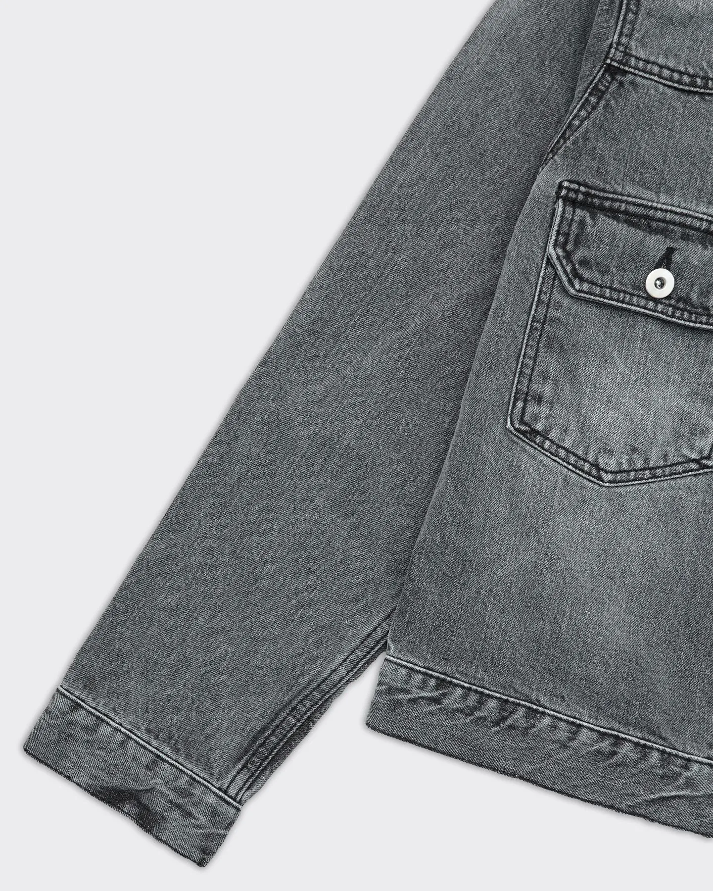 Trucker Jacket Denim Light Washed Grey