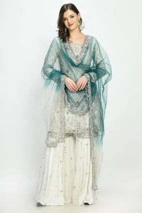 White Kameez Gharara