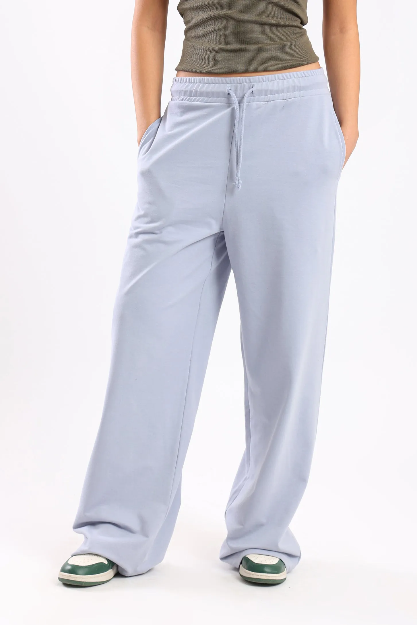 WIDE LEG JOGGERS - GREY